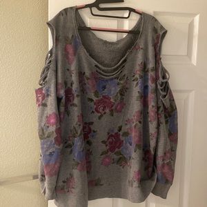 Torrid Distressed Sweatshirt